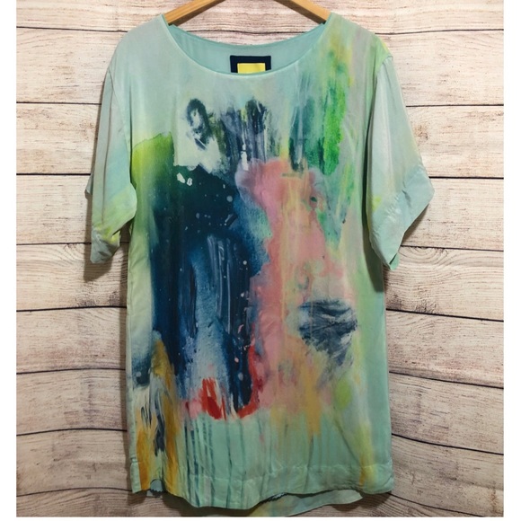 Anthropologie | Maeve Silk Painted Tunic Dress - Picture 3 of 6